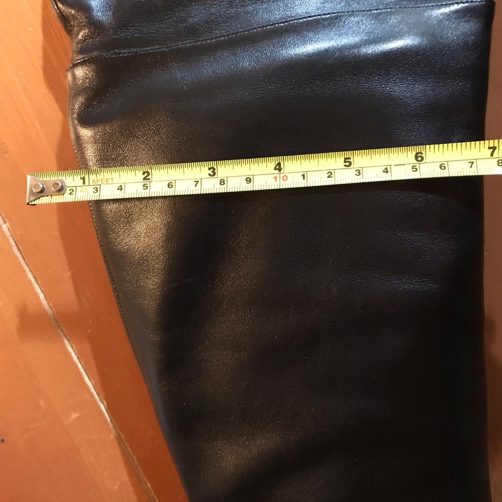 Authentic Sergio Rossi Over-The-Knee Leather Boots Size 40 - Picture 12 of 16